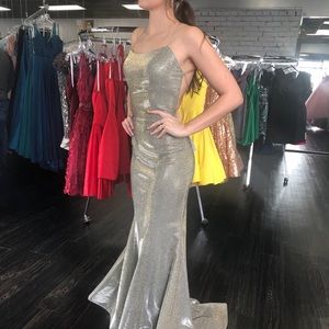 Electric gold Sherri hill prom dress
